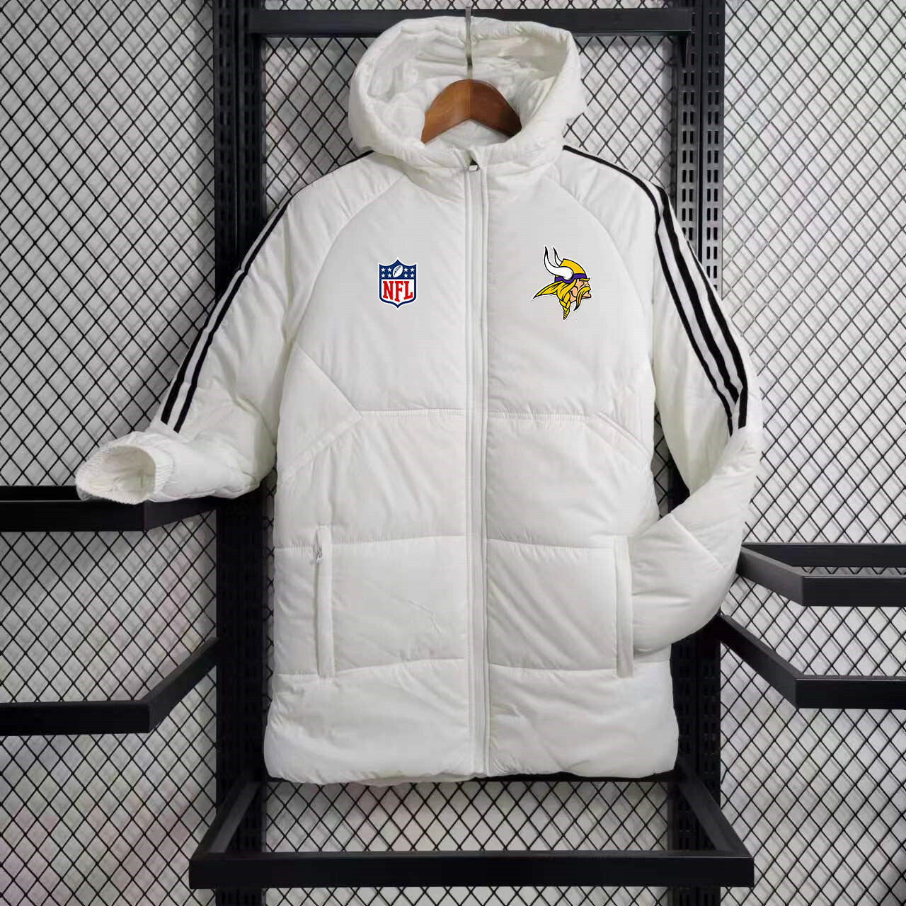 Minnesota Vikings Puffer Coat Down Jacket - White