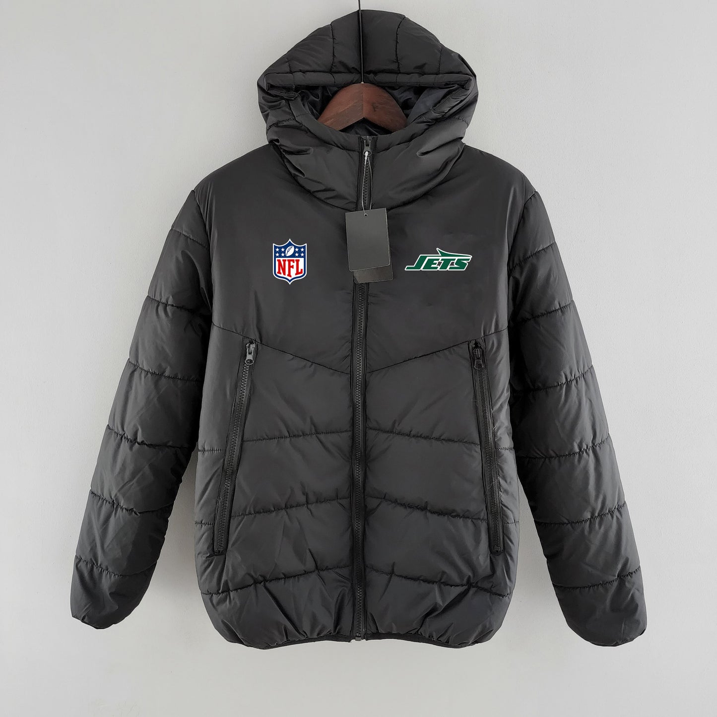 New York Jets Hooded Coat Down Jacket - Black