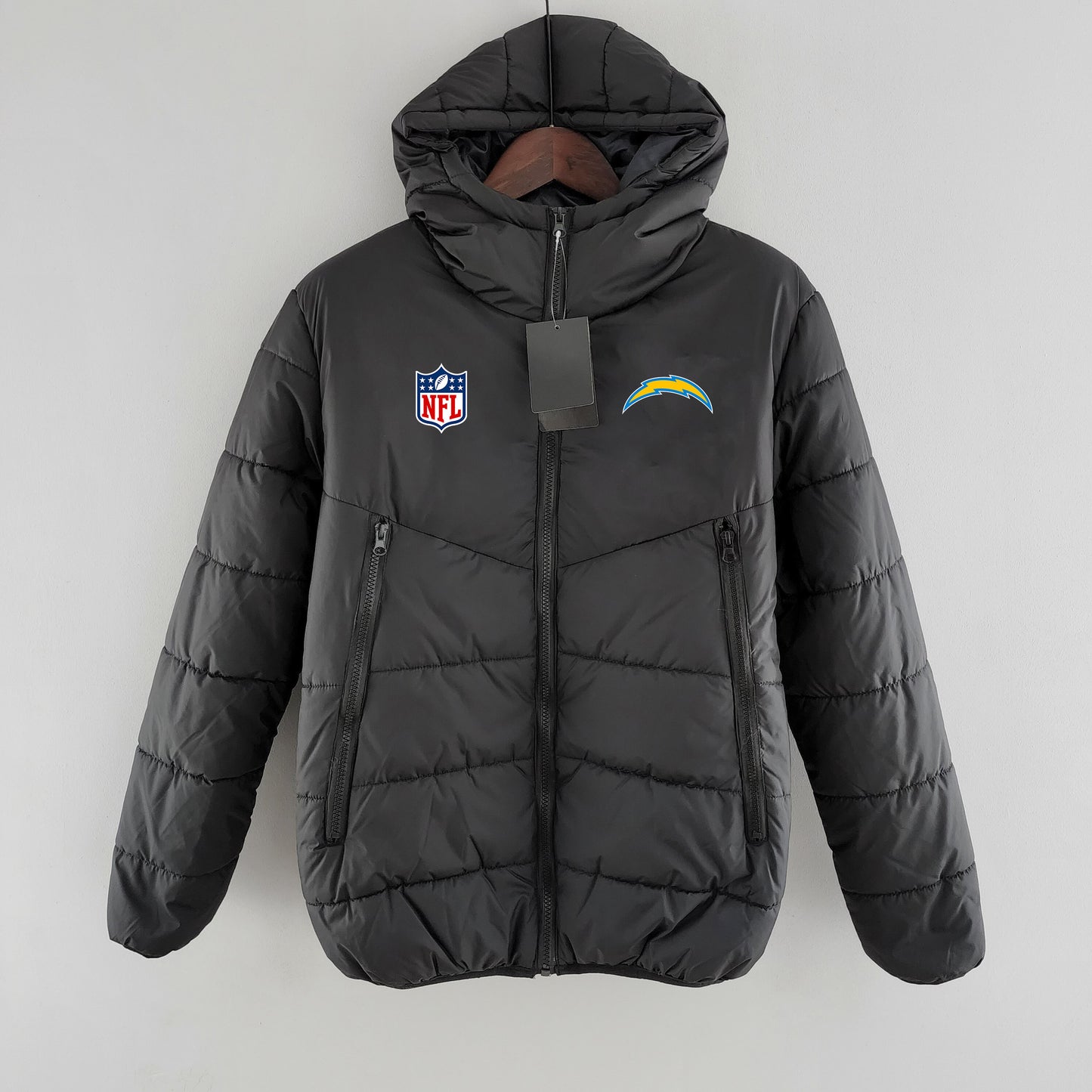 Los Angeles Chargers Hooded Coat Down Jacket - Black
