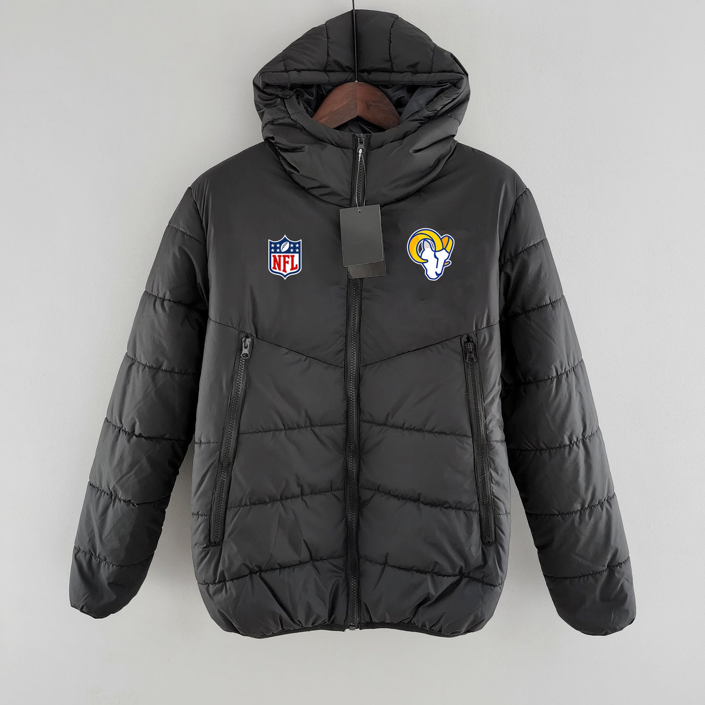 Los Angeles Rams Hooded Coat Down Jacket - Black