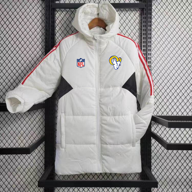 Los Angeles Rams Hooded Coat Down Jacket - White