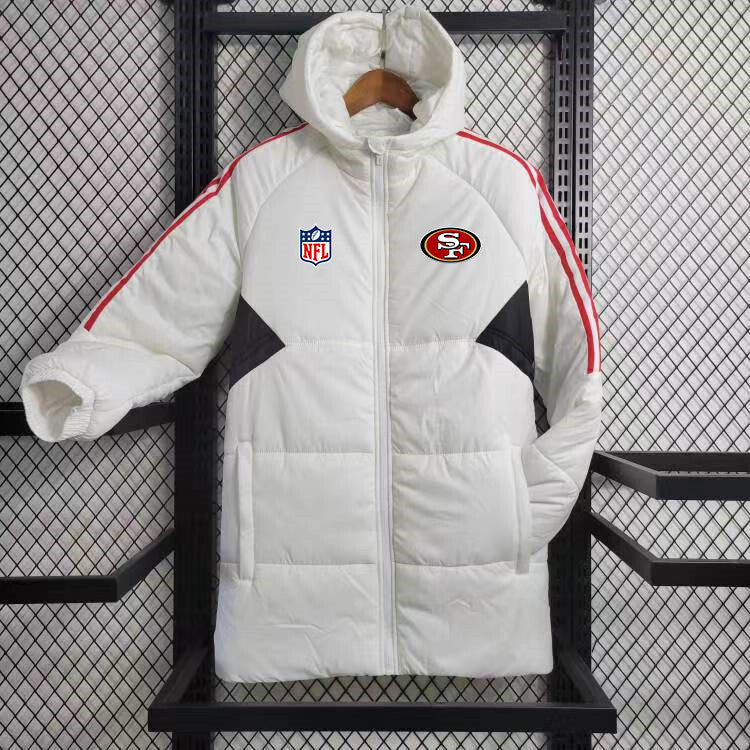 San Francisco 49ers Hooded Coat Down Jacket - White