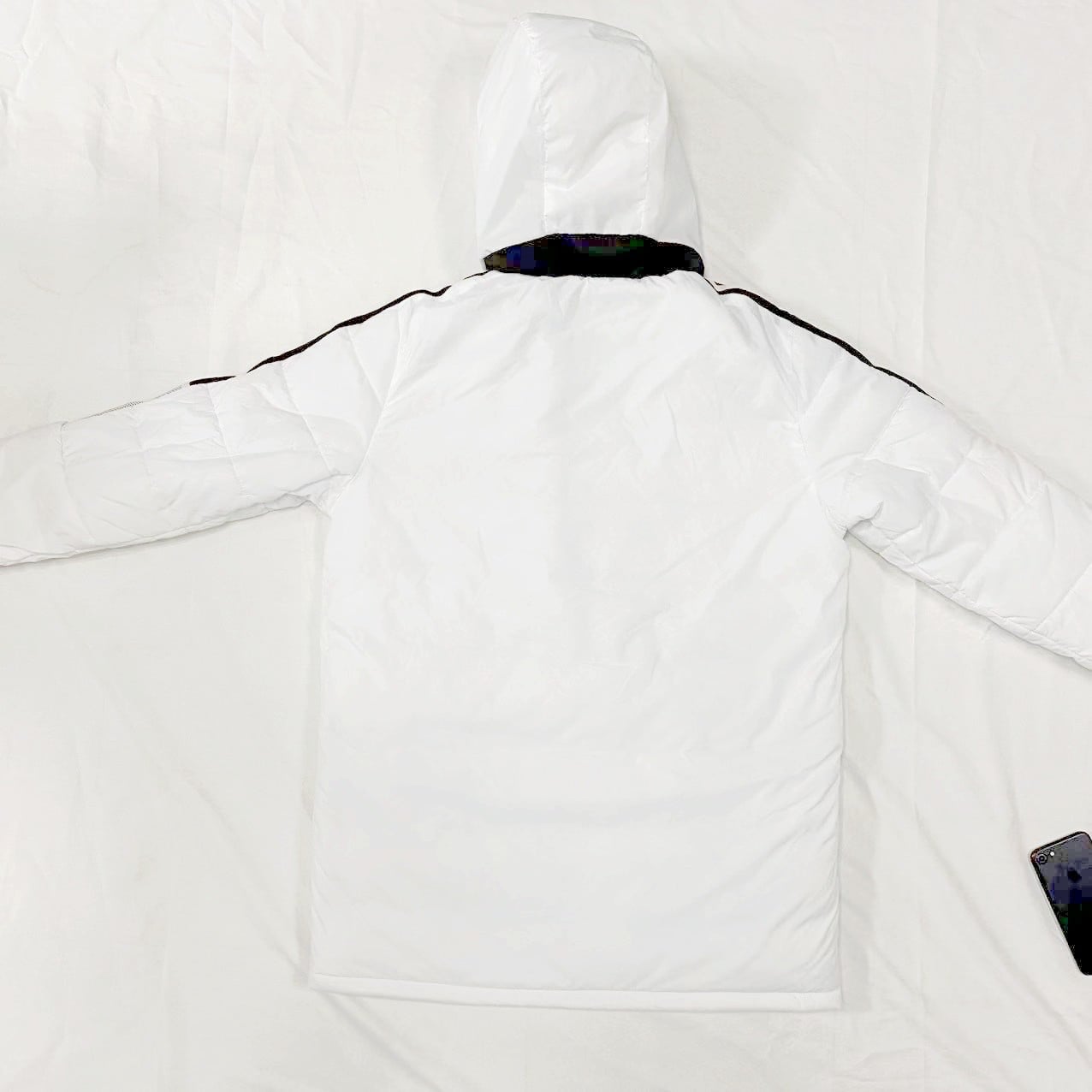 New York Jets Black Stripes Coat Down Jacket - White