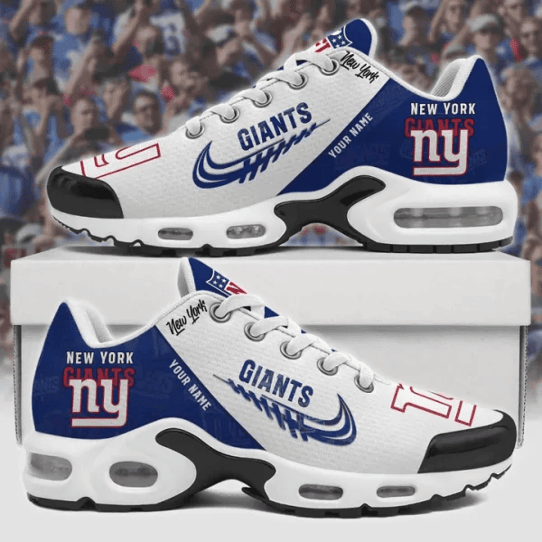 New York Giants Custom Name TN Shoes Sneakers For Men And Women - Navy