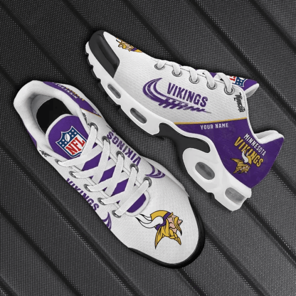 Minnesota Vikings Custom Name TN Shoes Sneakers For Men And Women - Purple