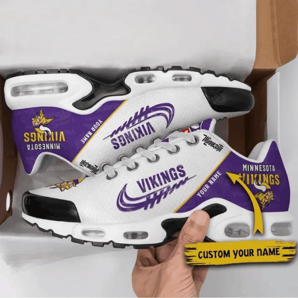 Minnesota Vikings Custom Name TN Shoes Sneakers For Men And Women - Purple