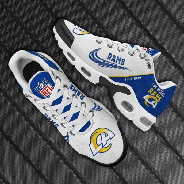 Los Angeles Rams Custom Name TN Shoes Sneakers For Men And Women - Blue
