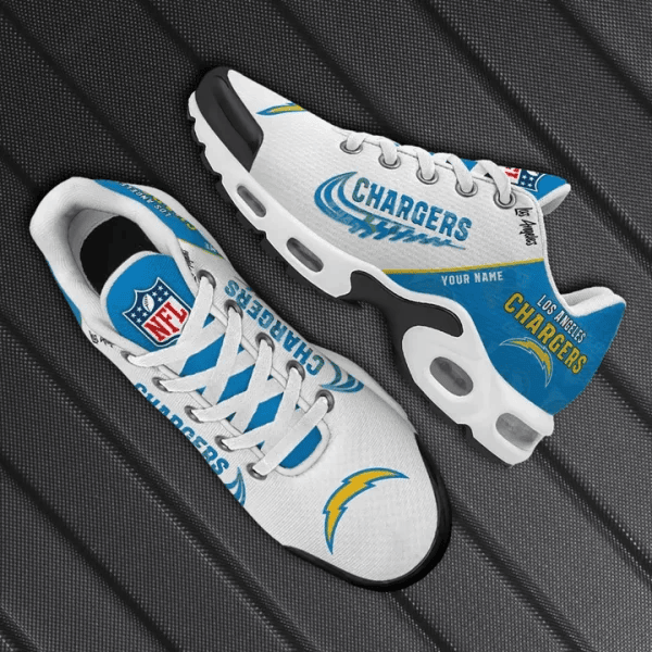 Los Angeles Chargers Custom Name TN Shoes Sneakers For Men And Women - Blue