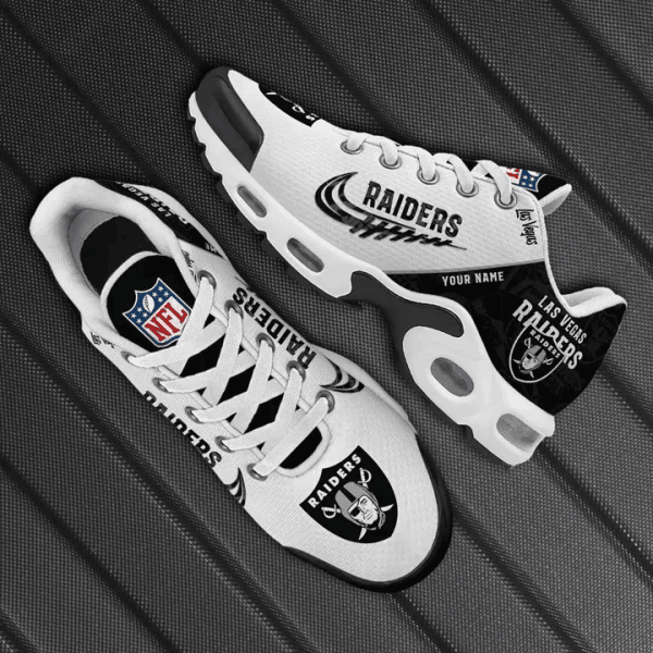 Las Vegas Raiders Custom Name TN Shoes Sneakers For Men And Women - Black