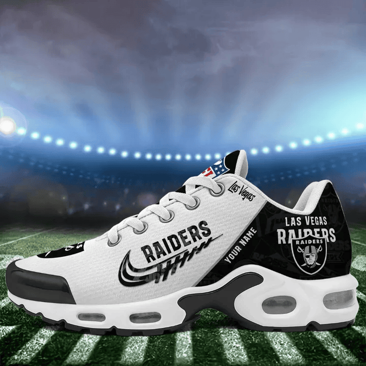 Las Vegas Raiders Custom Name TN Shoes Sneakers For Men And Women - Black