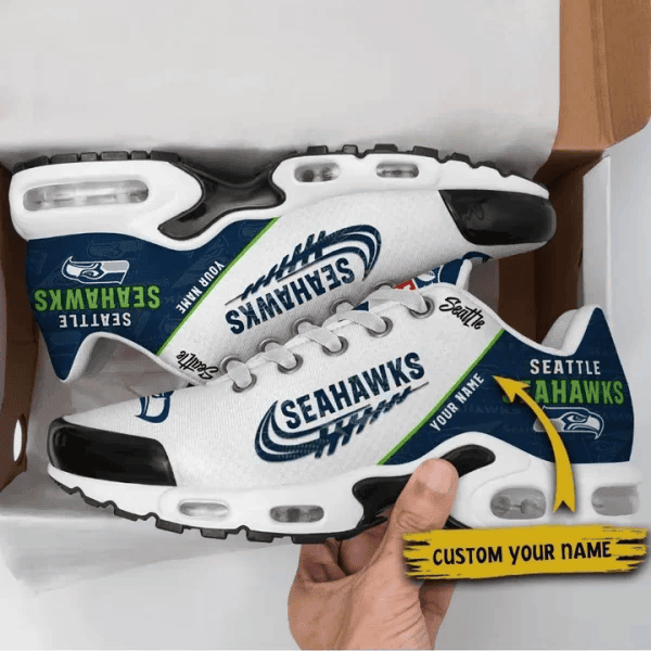 Seattle Seahawks Custom Name TN Shoes Sneakers For Men And Women - Navy