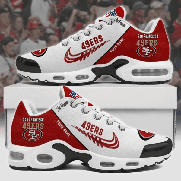 San Francisco 49ers Custom Name TN Shoes Sneakers For Men And Women - Red