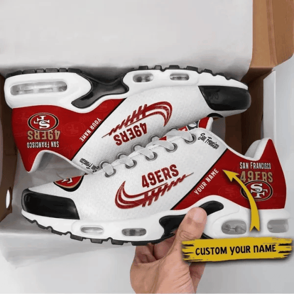 San Francisco 49ers Custom Name TN Shoes Sneakers For Men And Women - Red