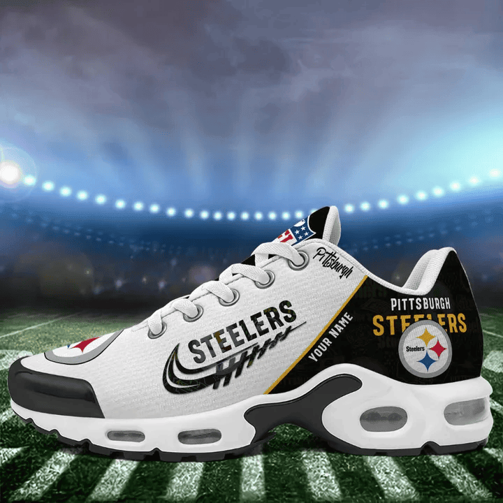 Pittsburgh Steelers Custom Name TN Shoes Sneakers For Men And Women - Black