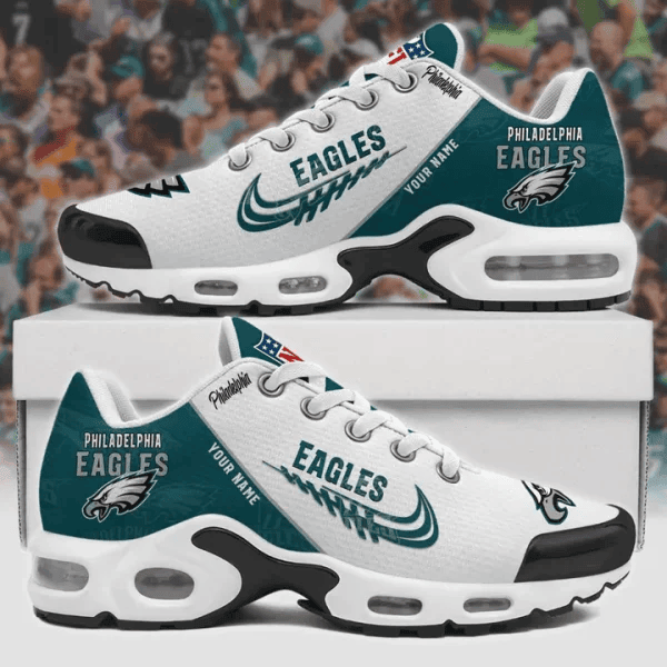 Philadelphia Eagles Custom Name TN Shoes Sneakers For Men And Women - Green
