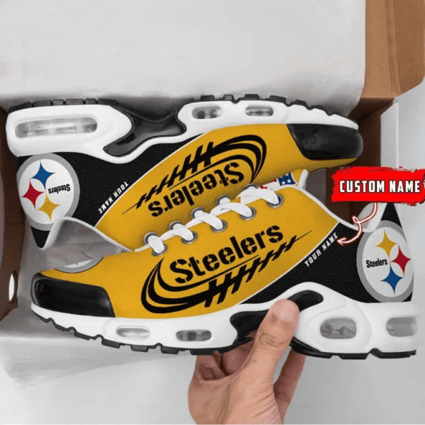 Pittsburgh Steelers Custom Name Air Max Shoes Sneakers For Men And Women - Yellow/Black