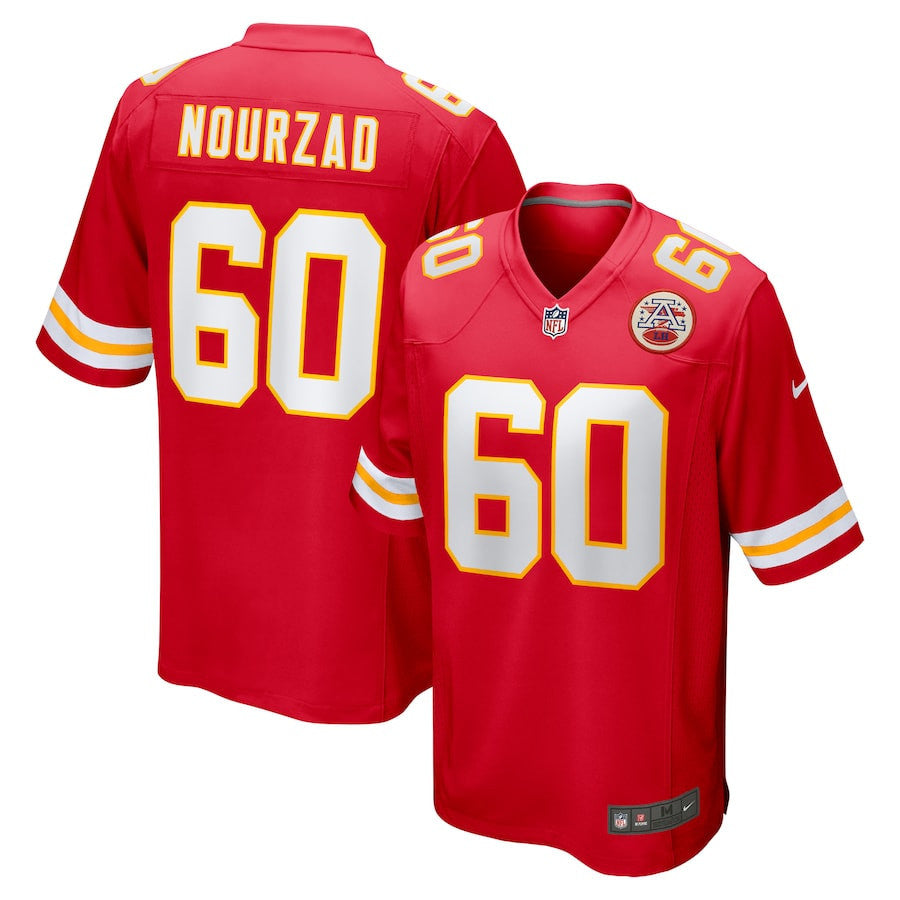 Hunter Nourzad 60 Kansas City Chiefs Game Men Jersey - Red