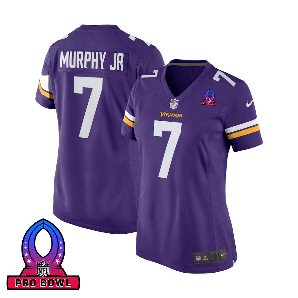 Byron Murphy Jr. 7 Minnesota Vikings 2025 Pro Bowl Patch Women Game Jersey - Purple
