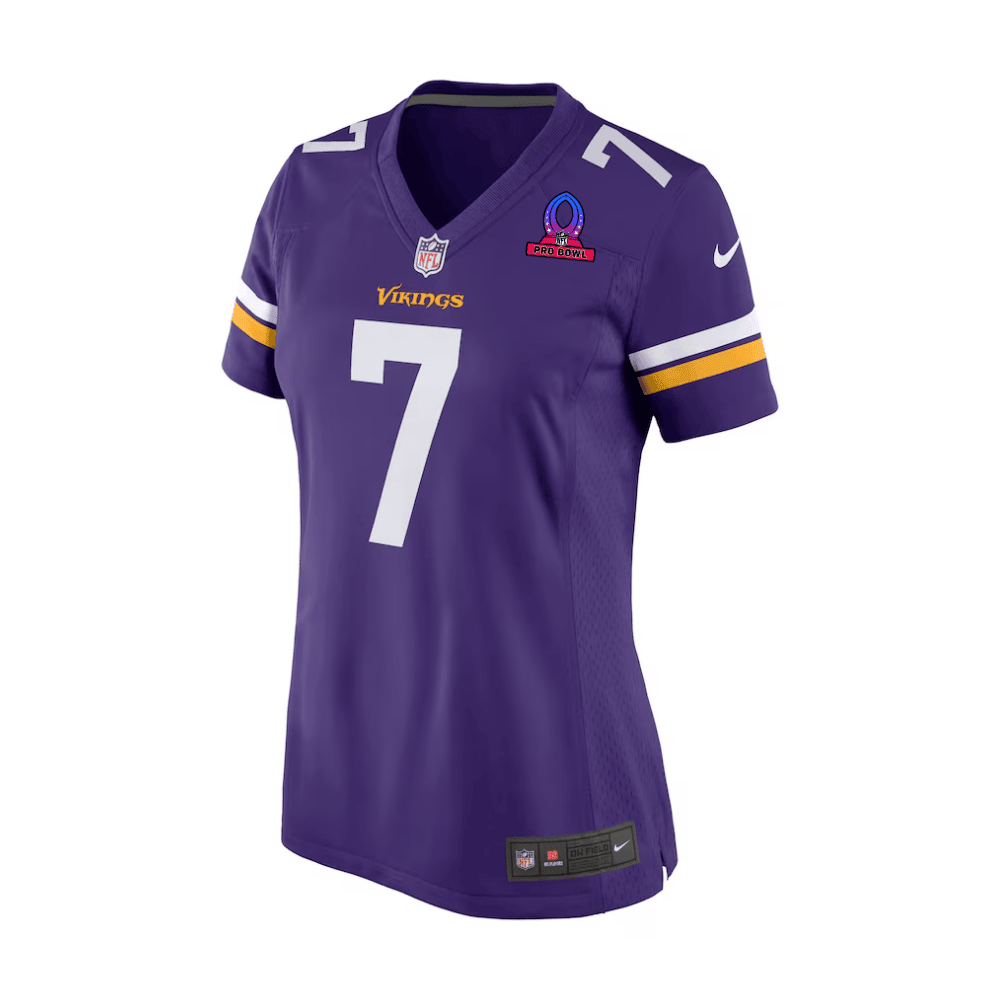 Byron Murphy Jr. 7 Minnesota Vikings 2025 Pro Bowl Patch Women Game Jersey - Purple