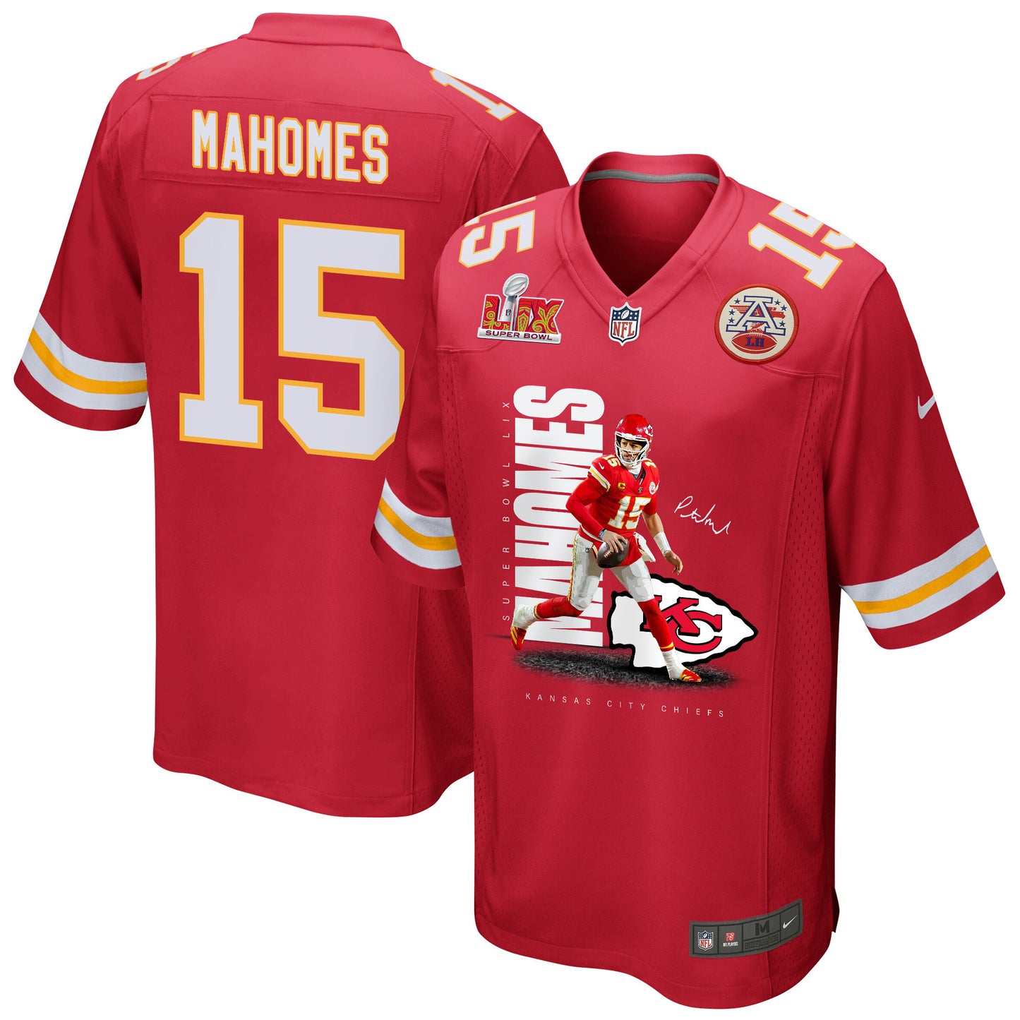 Patrick Mahomes 15 Kansas City Chiefs Showtime Game Men Jersey - Red