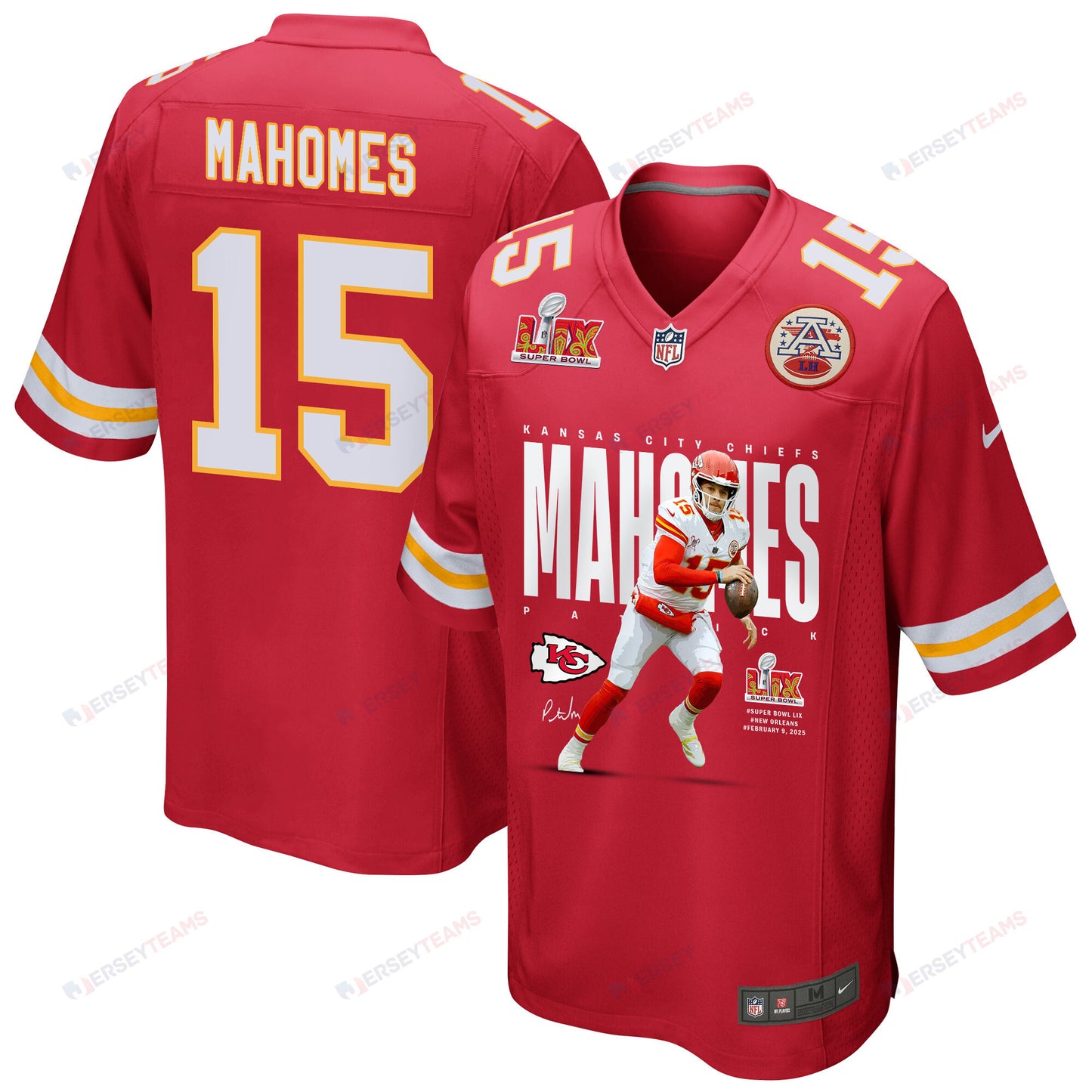 Patrick Mahomes 15 Kansas City Chiefs The Hero Game Men Jersey - Red
