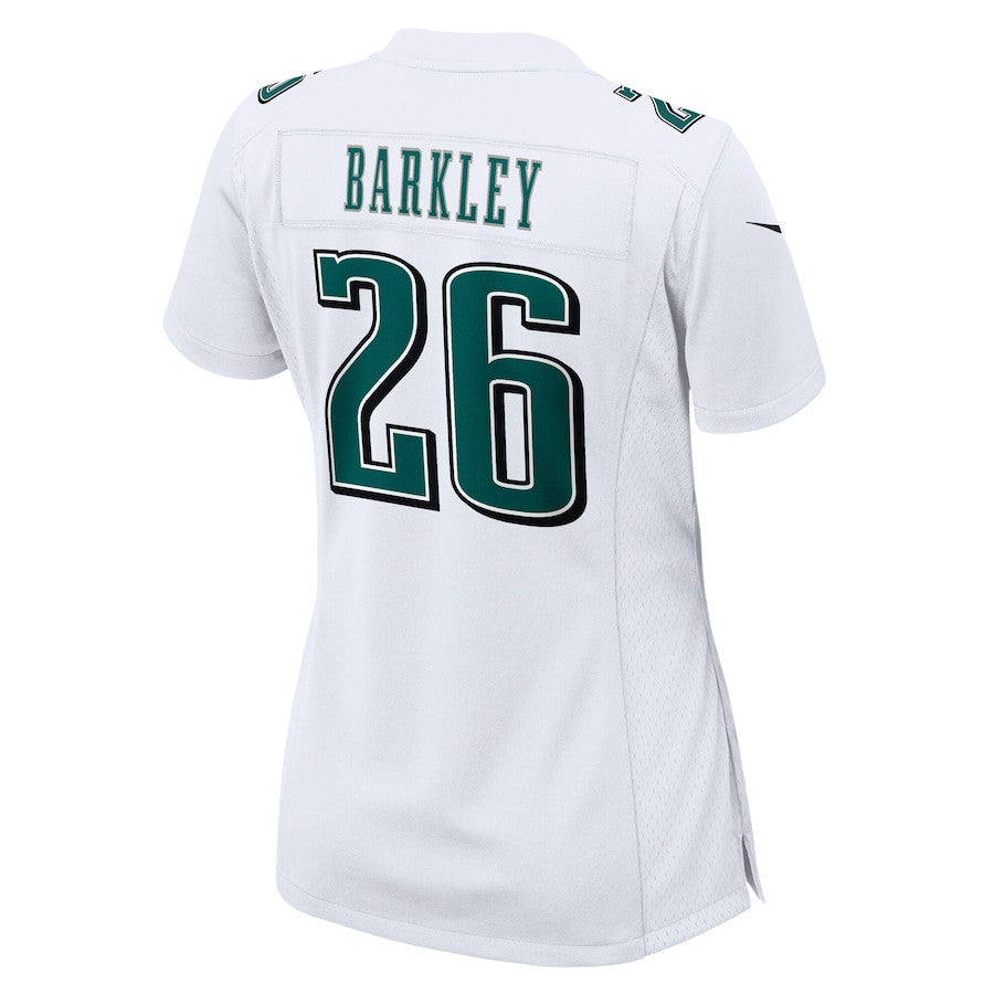 Saquon Barkley 26 Philadelphia Eagles Women's Fashion Game Jersey - Tundra White