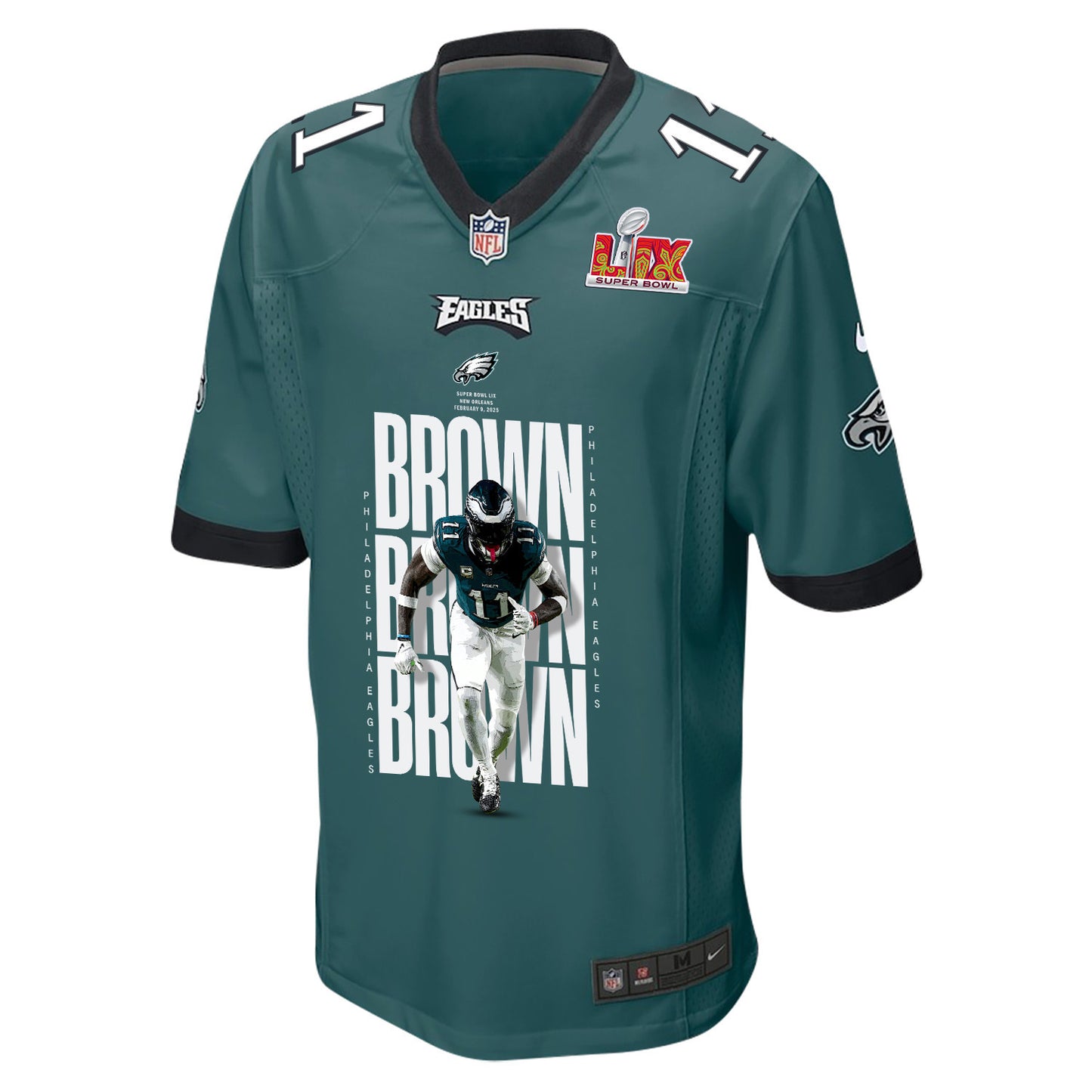 A.J. Brown 11 Philadelphia Eagles 'A.J. and the Touchdown Titans' Game Men Jersey - Midnight Green