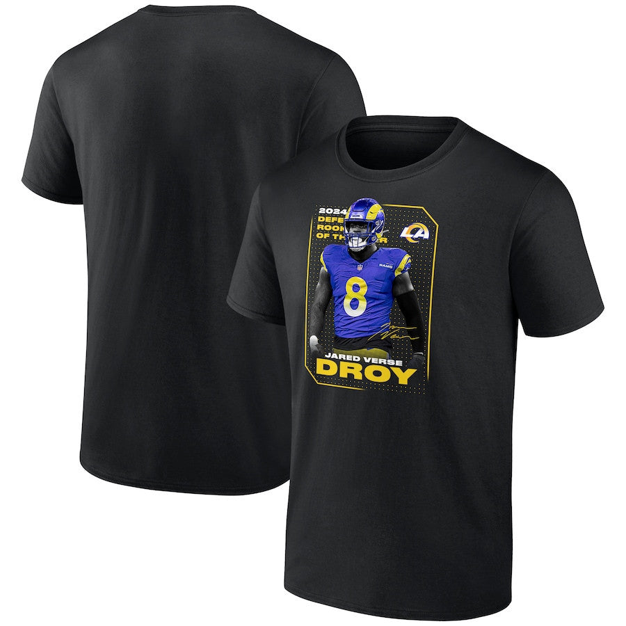 Jared Verse Los Angeles Rams 2024 NFL Defensive Rookie of the Year T-Shirt - Black