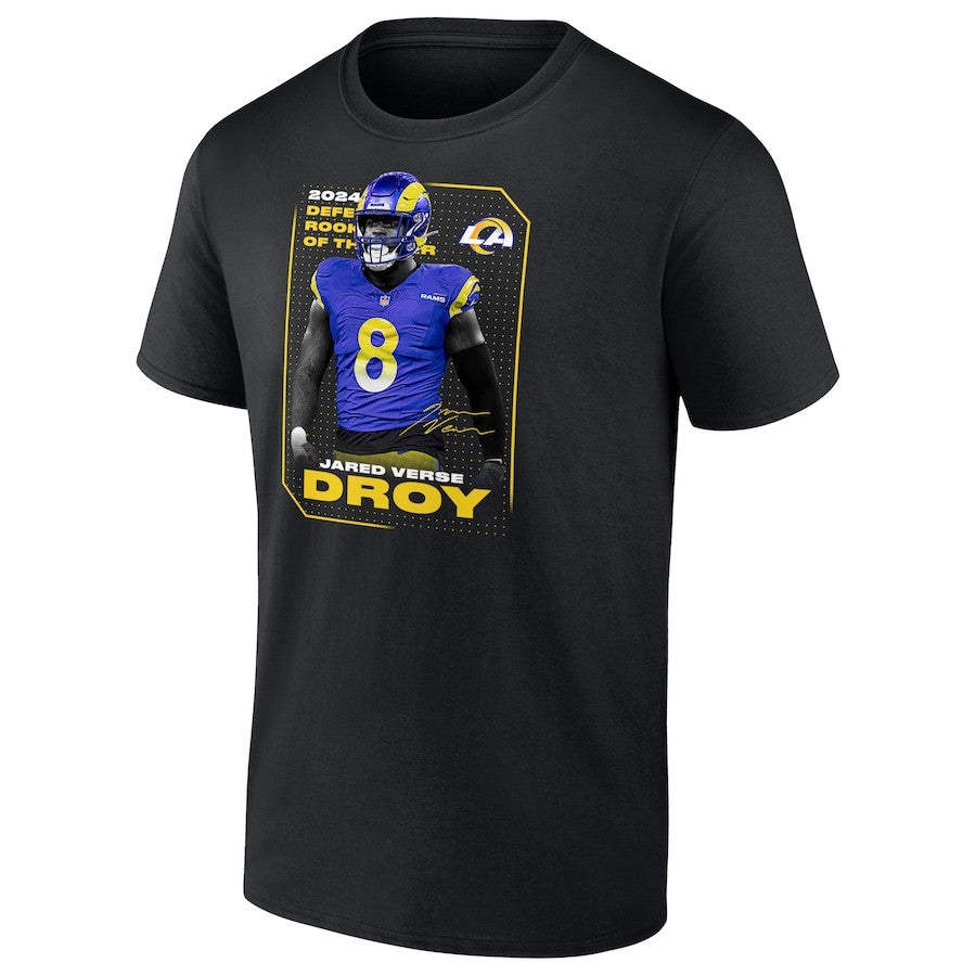 Jared Verse Los Angeles Rams 2024 NFL Defensive Rookie of the Year T-Shirt - Black