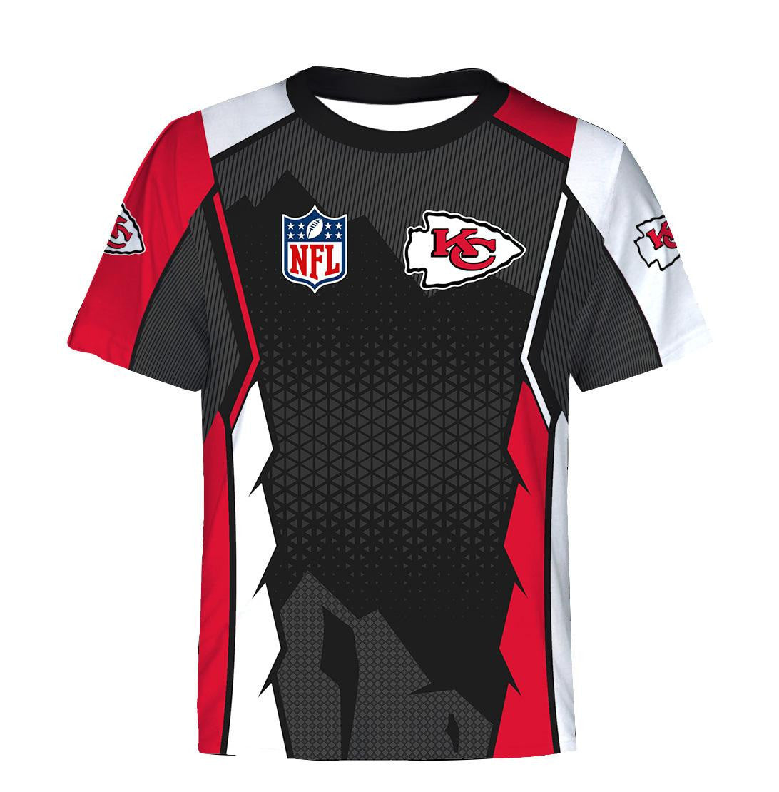 Kansas City Chiefs Super Bowl Champions 54 LIV All Over Printed T-Shirt - Black