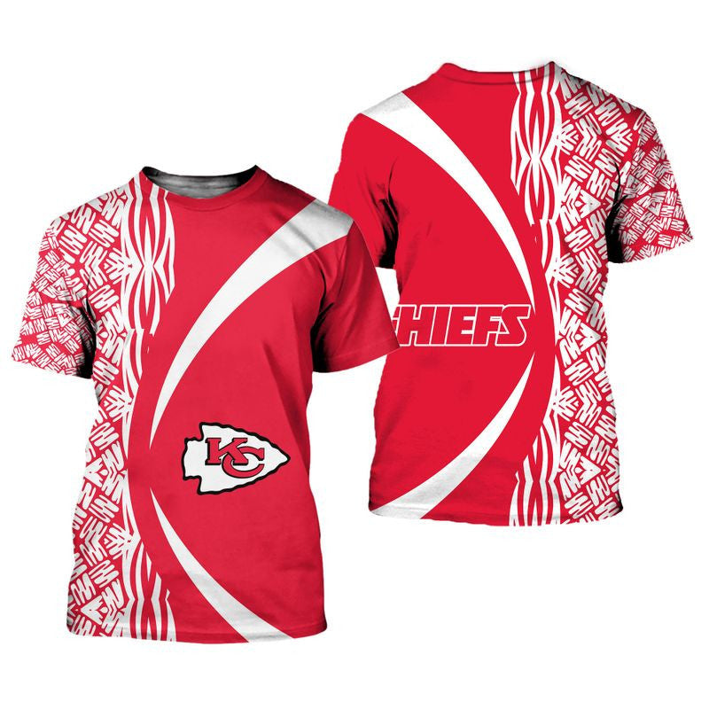 Kansas City Chiefs Bandana Sine Line Limited Edition All Over Printed T-Shirt - Red