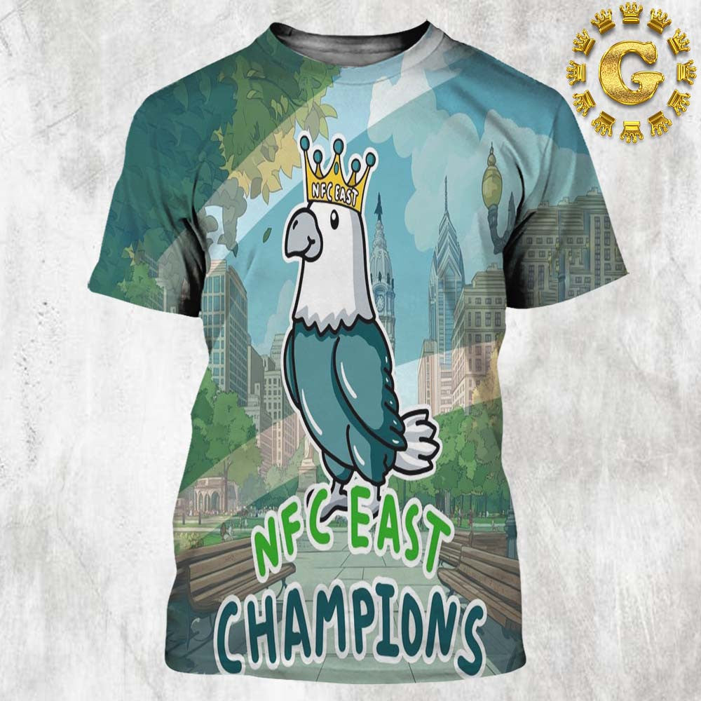 Philadelphia Eagles NFC East Champions NFC Division Champions Picture All Over Printed T-Shirt - Green