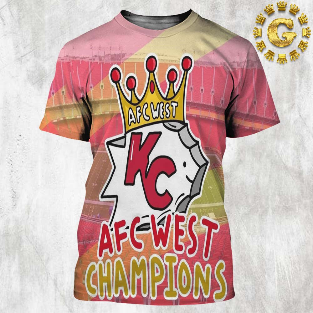 Kansas City Chiefs AFC West Champions AFC Division Champions Picture All Over Printed T-Shirt - Red