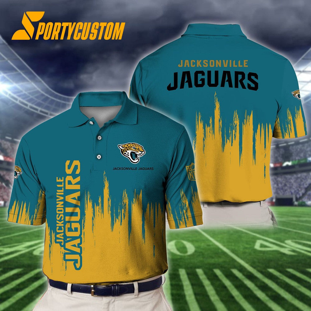 Jacksonville Jaguars Football Team Logo Design 3D Printed Polo Shirt - Teal