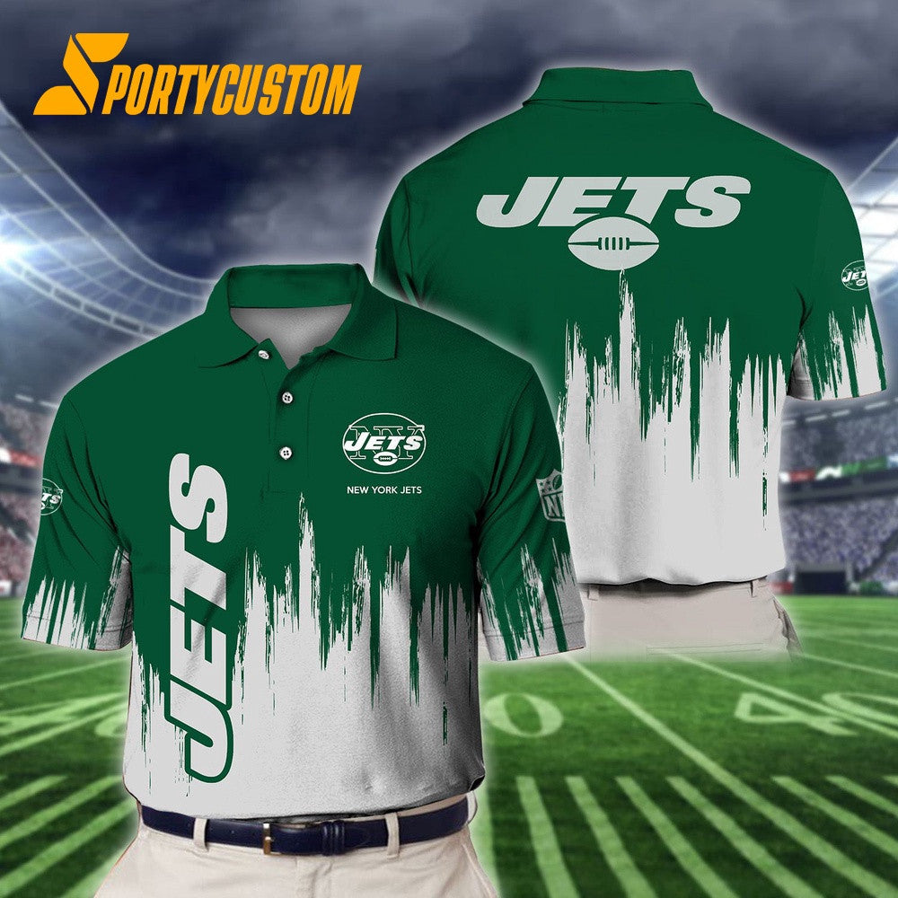 New York Jets Football Team Logo Design 3D Printed Polo Shirt - Green