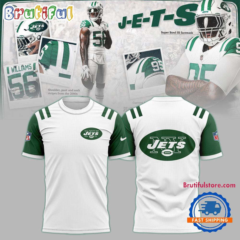 New York Jets NFL 2025 Gang Green Coach Robert Saleh All Over Printed T-shirt - White