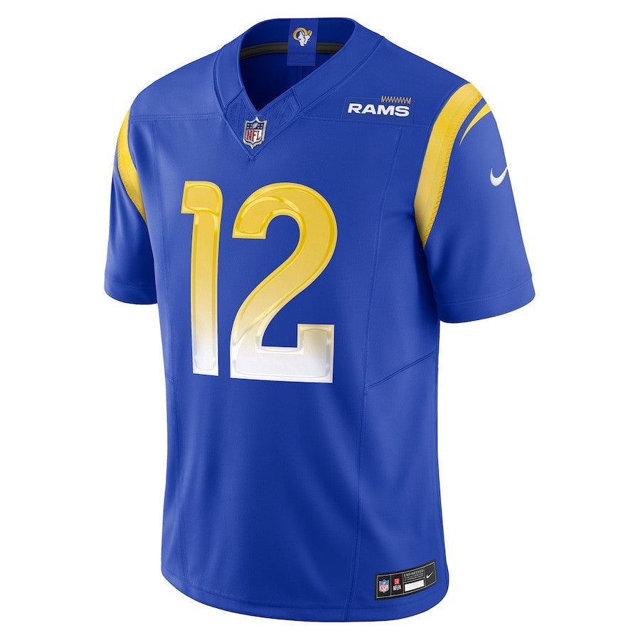 Puka Nacua 12 Los Angeles Rams Vapor F.U.S.E. Limited Player Men Jersey - Royal
