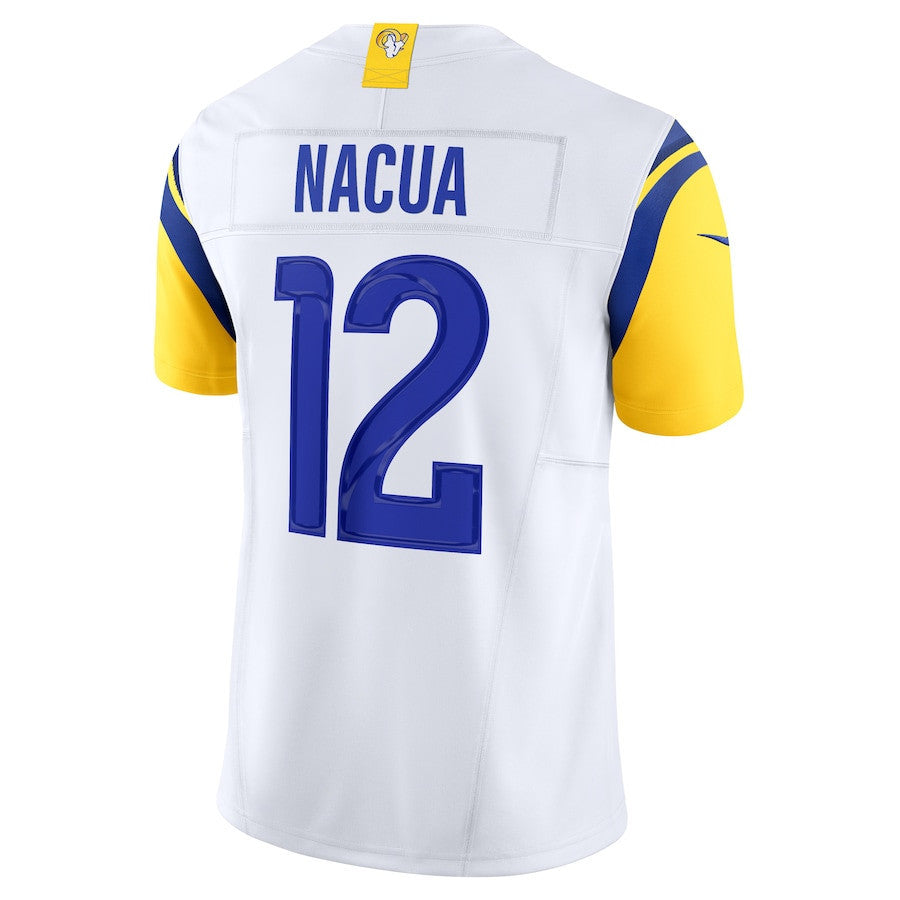 Puka Nacua 12 Los Angeles Rams Vapor F.U.S.E. Limited Player Men Jersey - White