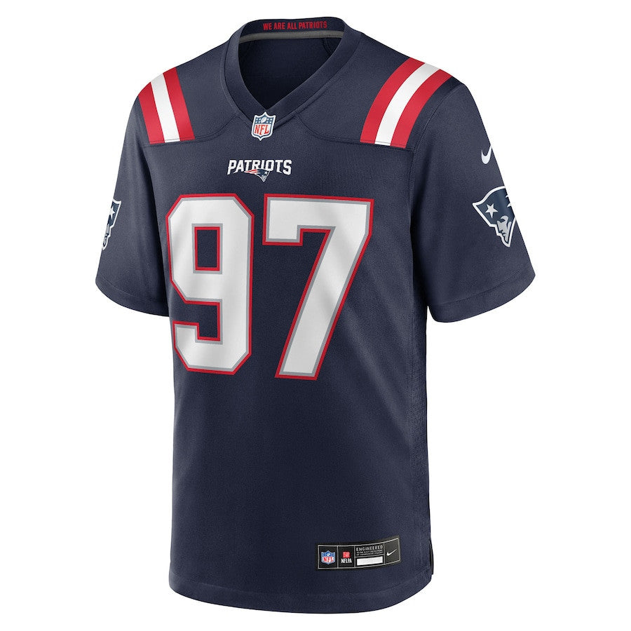 Milton Williams 97 New England Patriots Game Player Men Jersey - Navy