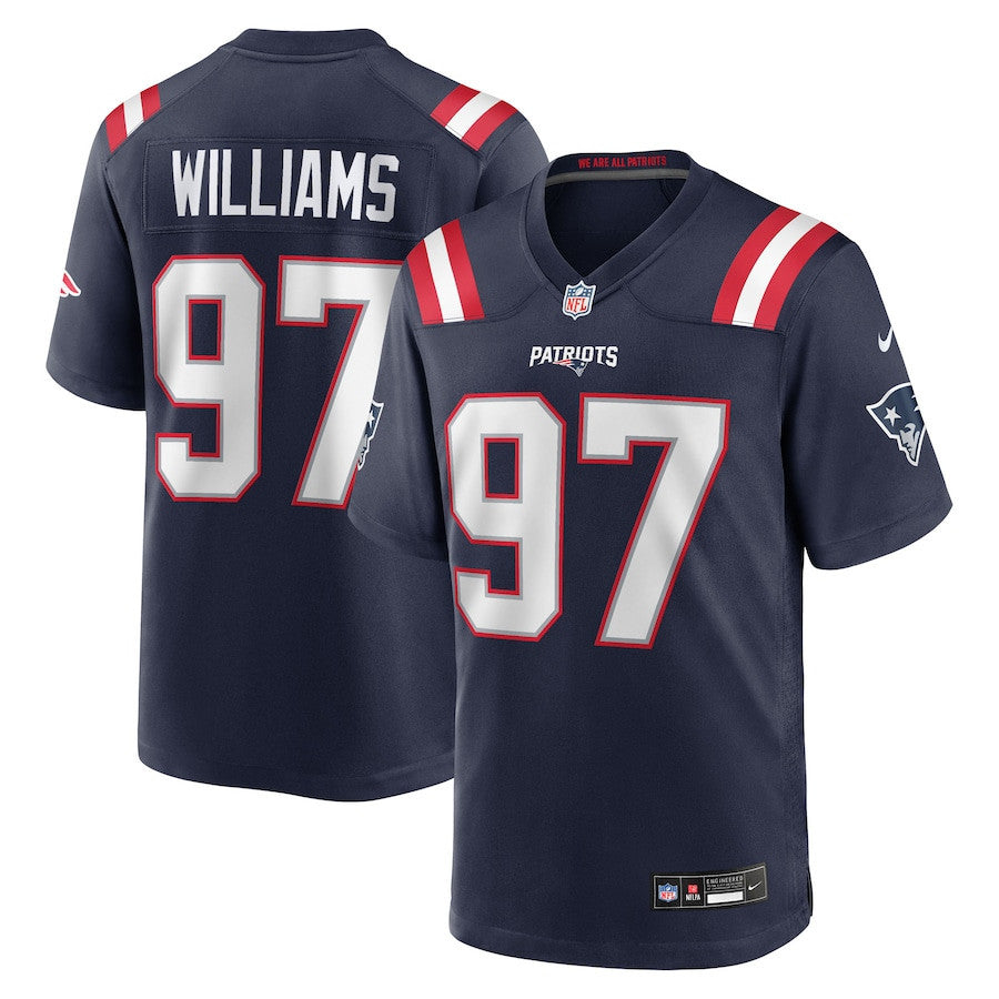 Milton Williams 97 New England Patriots Game Player Men Jersey - Navy