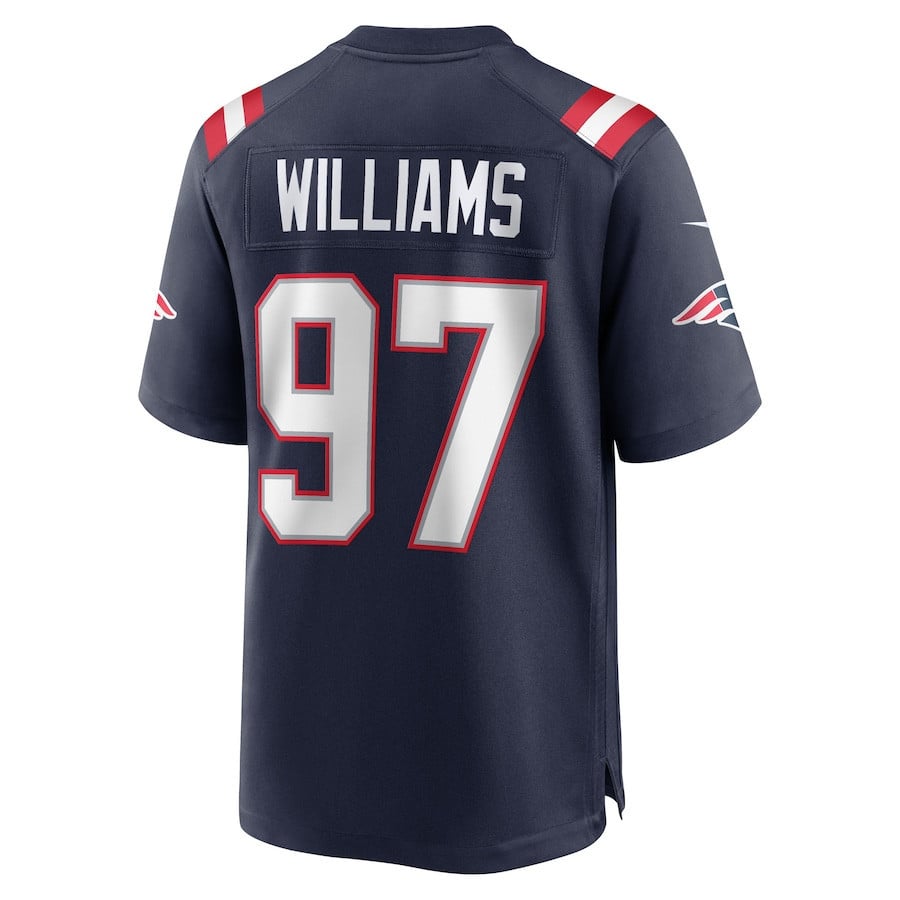 Milton Williams 97 New England Patriots Game Player Men Jersey - Navy
