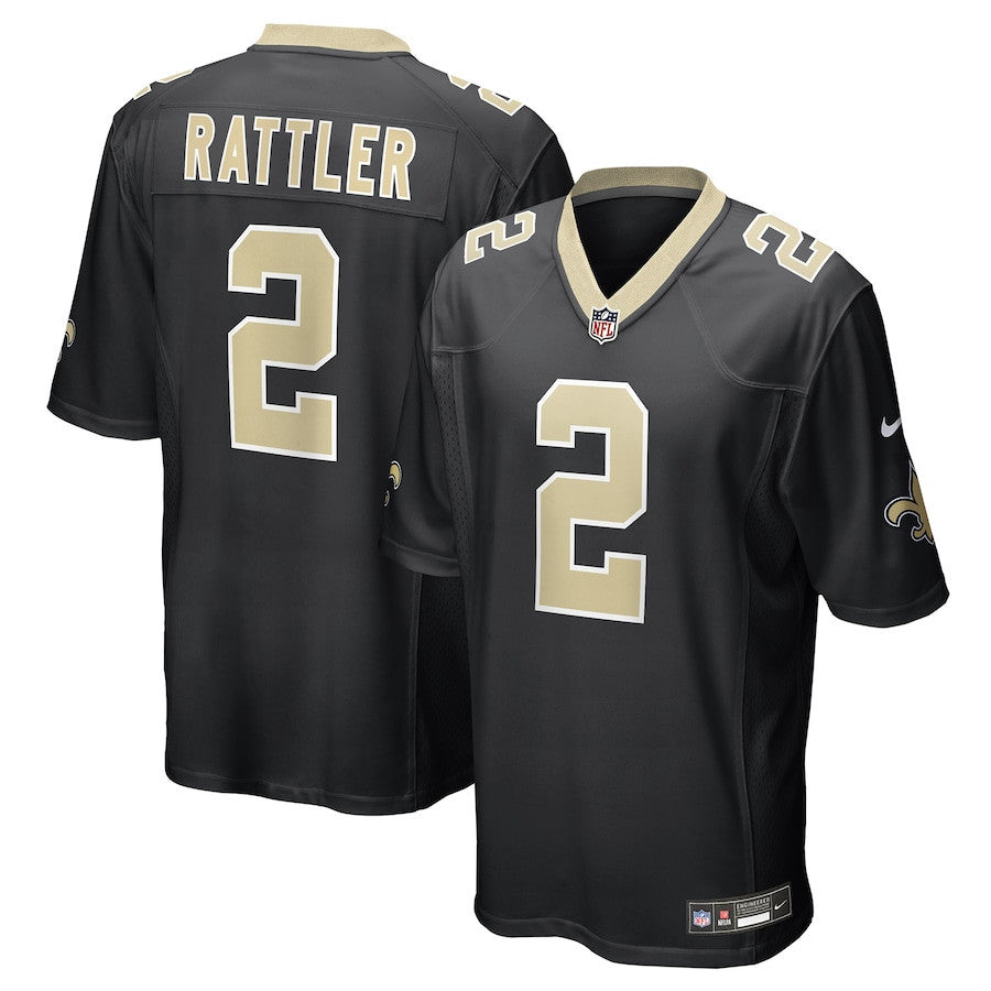 Spencer Rattler 2 New Orleans Saints Team Game Men Jersey - Black