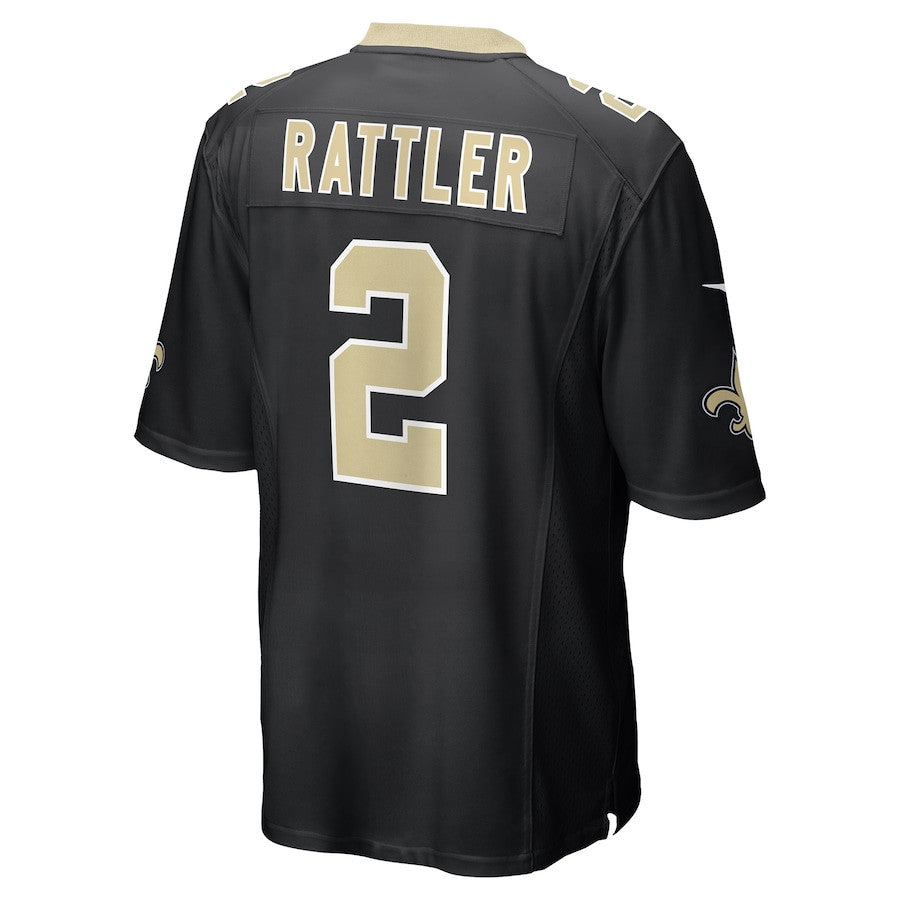 Spencer Rattler 2 New Orleans Saints Team Game Men Jersey - Black