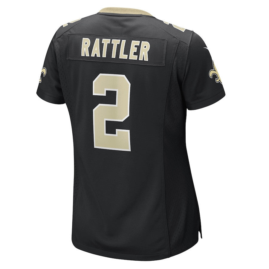 Spencer Rattler 2 New Orleans Saints Women's Team Game Jersey - Black