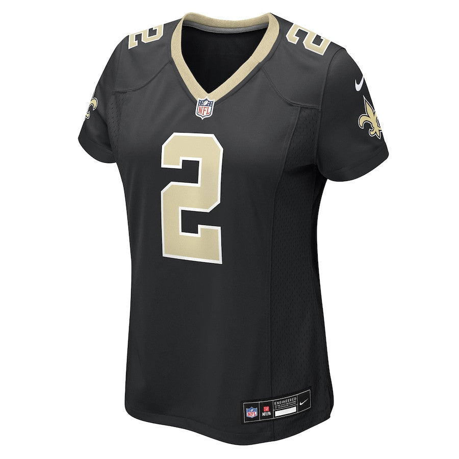 Spencer Rattler 2 New Orleans Saints Women's Team Game Jersey - Black