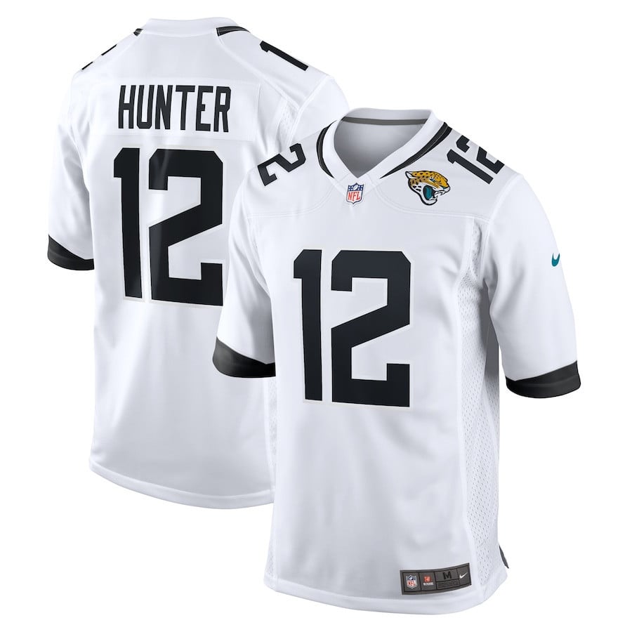 Travis Hunter 12 Jacksonville Jaguars 2025 Draft First Round Pick Game Player Men Jersey - White
