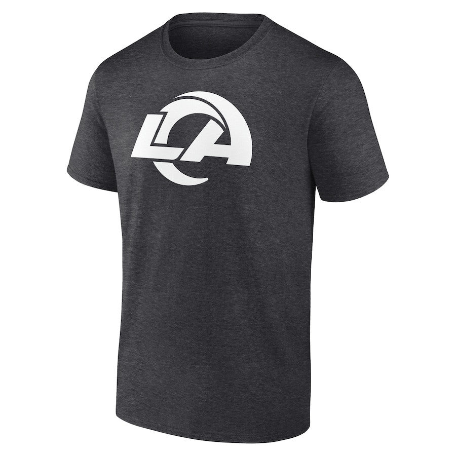 Los Angeles Rams Custom Name & Number Monochrome T-Shirt - Charcoal