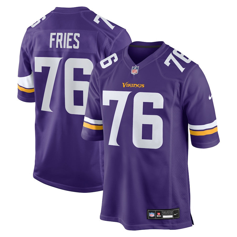 Will Fries 76 Minnesota Vikings Team Game Men Jersey - Purple