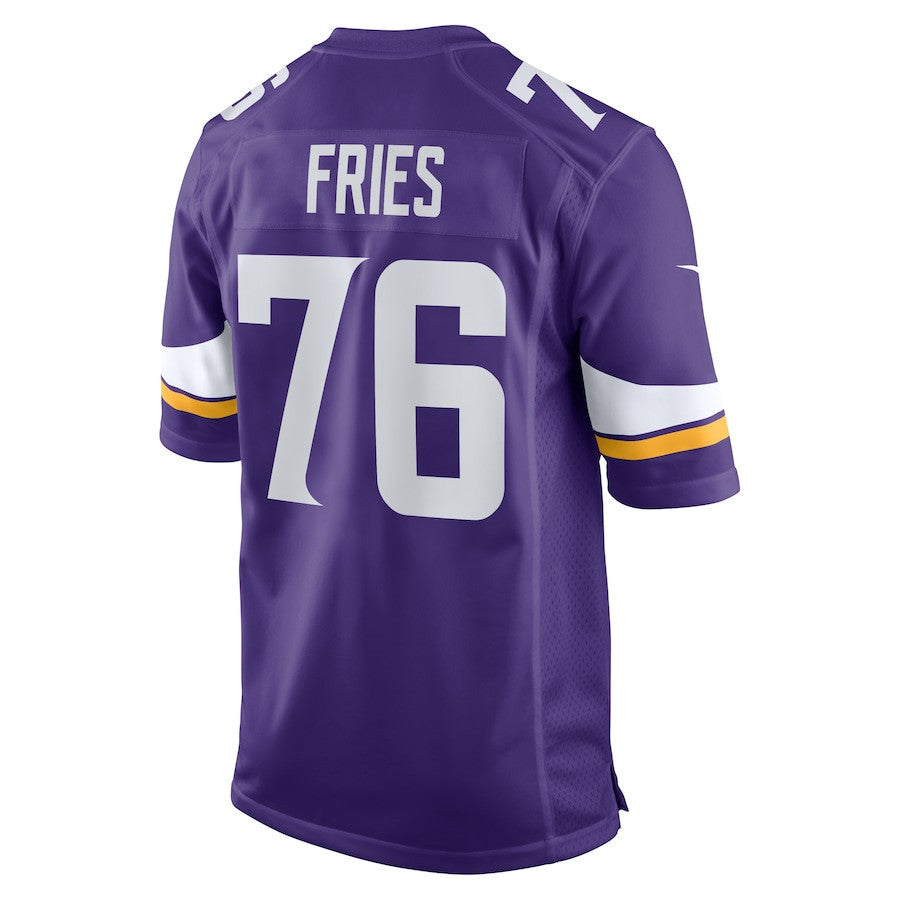 Will Fries 76 Minnesota Vikings Team Game Men Jersey - Purple