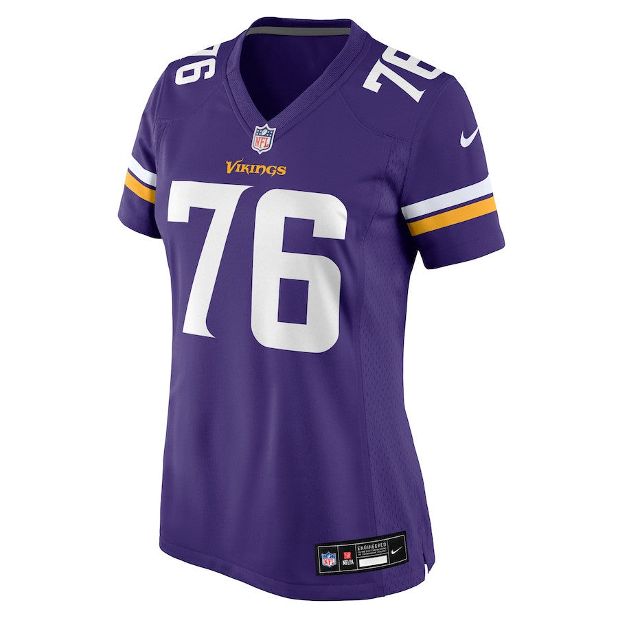 Will Fries 76 Minnesota Vikings Women's Team Game Jersey - Purple